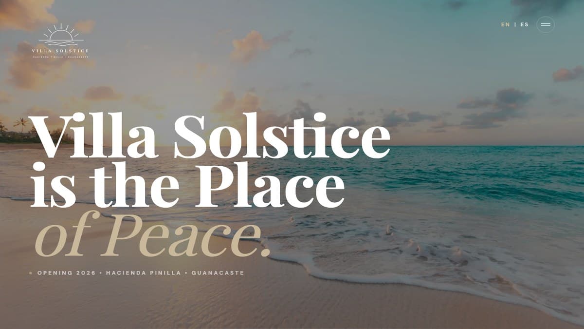 Villa Solstice luxury vacation-rental website